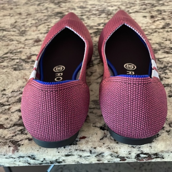 Rothy’s The Point Magenta Racing Stripe Flat Size 6.5 - Picture 6 of 9